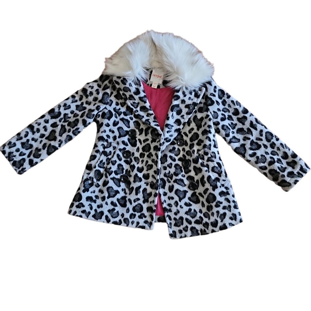 Cat & Jack Leopard Coat XS 4/5